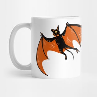 Black and Orange Halloween Bat Mug